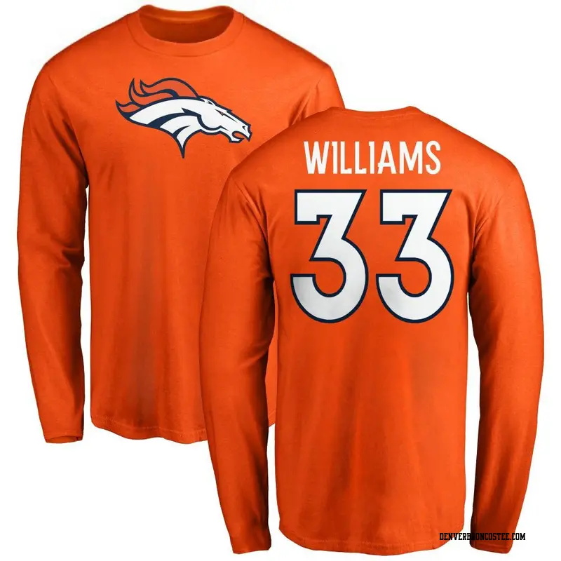 Nike Men's Denver Broncos Javonte Williams #33 Orange Game Jersey